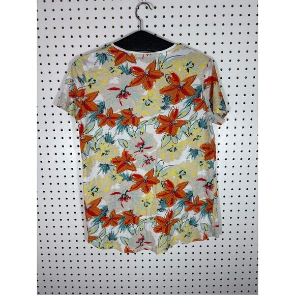 Zara Floral Tee shirt size S - Picture 2 of 3